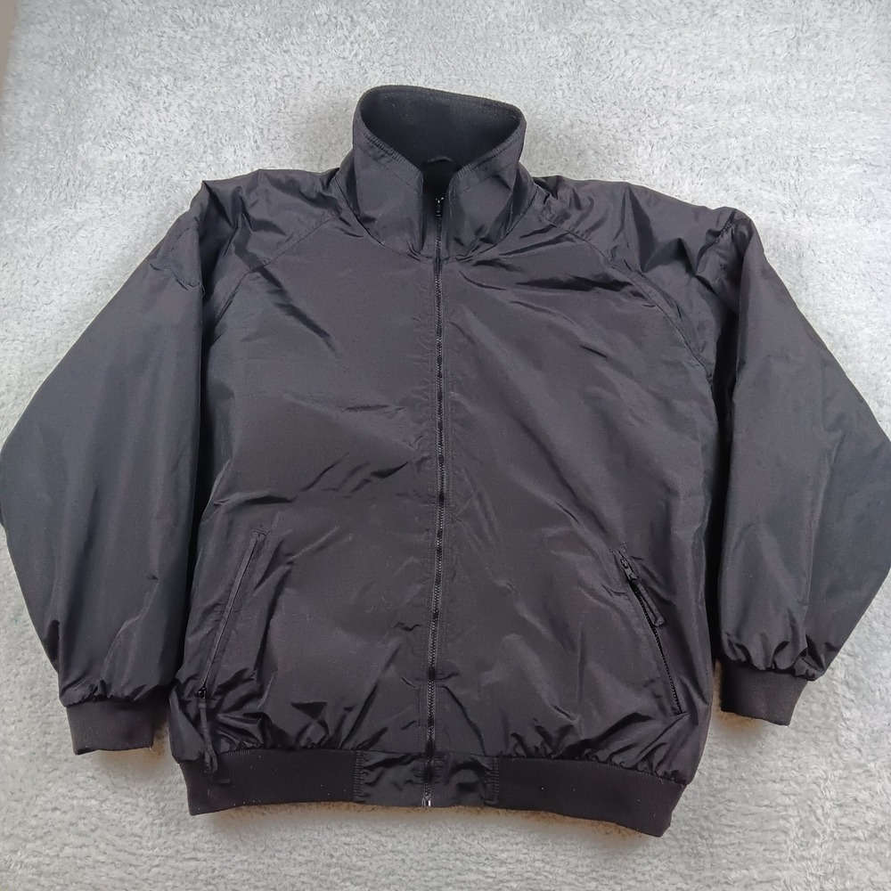 Tri-Mountain Jacket Fleece Lined Bomber Mens 3XL Black Nylon 8800